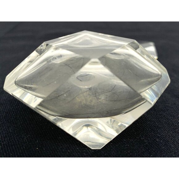 Art Deco Crystal Perfume Bottle 4" Vintage - Picture 6 of 7